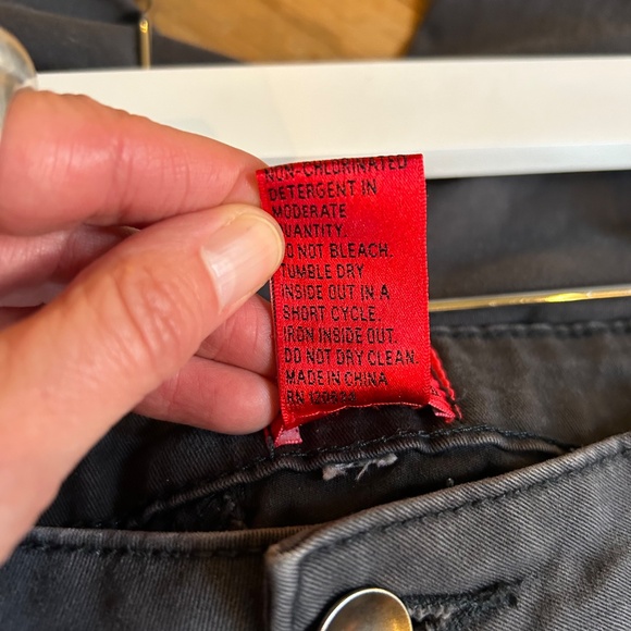 V Christina Cargo Pants Blue Cotton Spandex Women's Size 10 - Picture 7 of 7